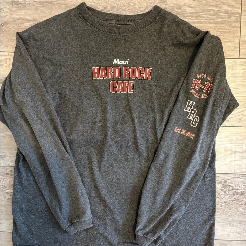 Hard Rock Cafe Gray Long Sleeve Shirt
